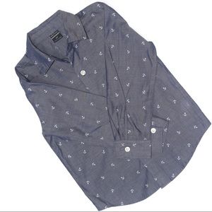 Boys Nautica Poplin Long Sleeve Buttondown Sz 4
